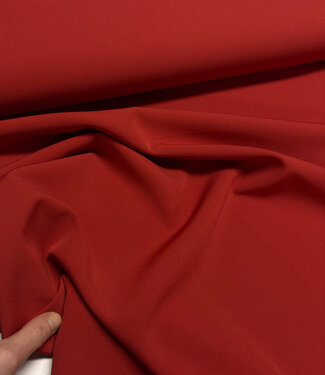 A la Ville dark red - stylish woven fabric - wrinkle-free - high quality (Italy)
