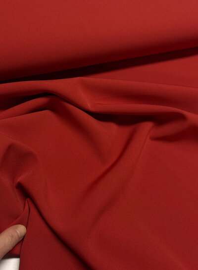 A la Ville dark red - stylish woven fabric - wrinkle-free - high quality (Italy)