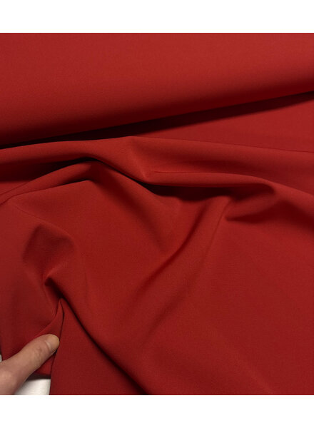 A la Ville dark red - stylish woven fabric - wrinkle-free - high quality (Italy)