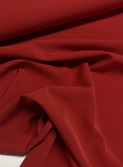 A la Ville dark red - stylish woven fabric - wrinkle-free - high quality (Italy)