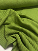 Lime green cotton knitted with ribbing - beautiful shape-retaining fabric