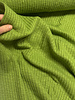 Lime green cotton knitted with ribbing - beautiful shape-retaining fabric