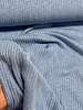light blue - cotton knitted with ribbing - beautiful shape-retaining fabric