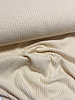 off-white - cotton knitted with ribbing - beautiful shape-retaining fabric