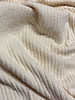off-white - cotton knitted with ribbing - beautiful shape-retaining fabric