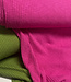 fuchsia - katoen gebreid met ribbel - prachtige vormvaste stof