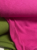 fuchsia - katoen gebreid met ribbel - prachtige vormvaste stof