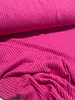 fuchsia - cotton knitted with ribbing - beautiful shape-retaining fabric