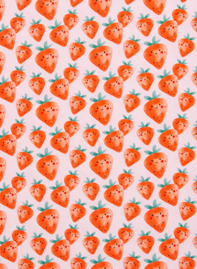 strawberry rib knit - jersey