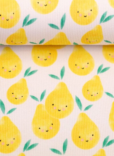 lemons rib knit - jersey