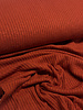 rust - cotton knitted with rib - beautiful shape-retaining fabric