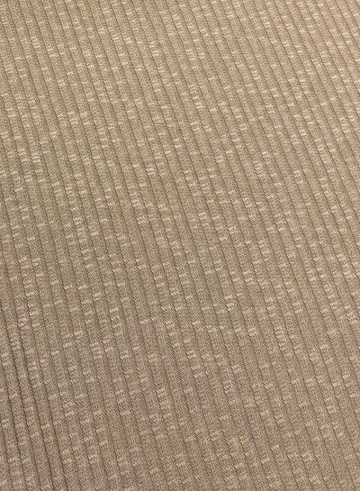 sand - cotton knitted with rib - beautiful shape-retaining fabric