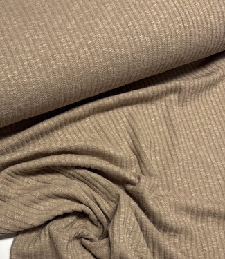 sand - cotton knitted with rib - beautiful shape-retaining fabric