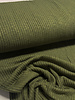 khaki green - cotton knitted with ribbing - beautiful shape-retaining fabric