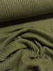 khaki green - cotton knitted with ribbing - beautiful shape-retaining fabric
