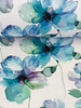 blue flowers - cotton double gauze