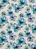 blauwe bloemen - katoen double gauze