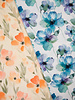blauwe bloemen - katoen double gauze