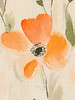 orange flowers - cotton double gauze