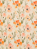 orange flowers - cotton double gauze