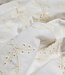 Madeline beige broderie bloemen op witte katoen