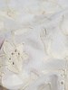 Madeline beige embroidery flowers on white cotton