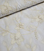 Madeline beige broderie bloemen op witte katoen