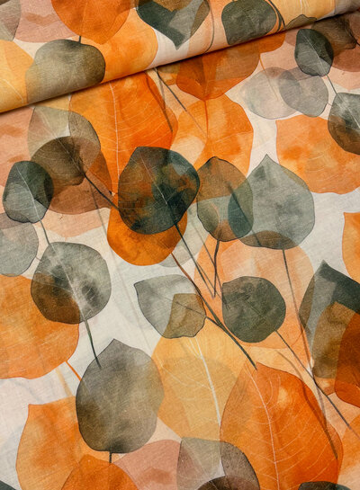 70s inspired - cotton linen blend