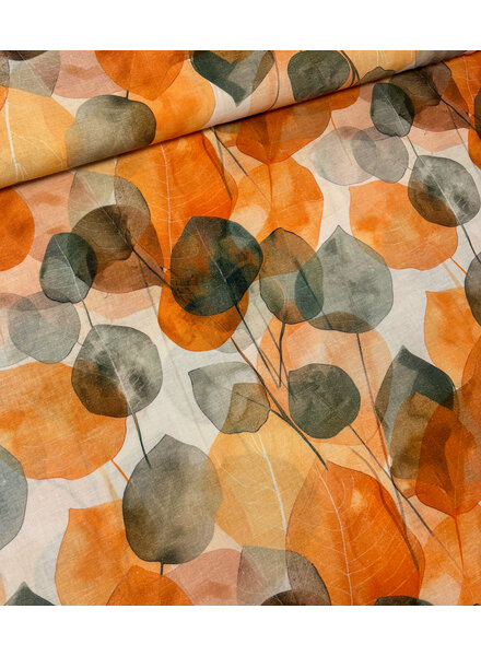 70s inspired - cotton linen blend