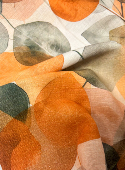 70s inspired - cotton linen blend