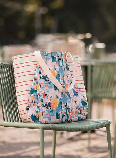 See You at Six horizontals NN - fluisterbeige  - katoen canvas gabardine twill