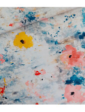 See You at Six roses on canvas - katoen canvas gabardine twill