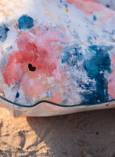 See You at Six roses on canvas - katoen canvas gabardine twill