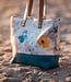 See You at Six roses on canvas - katoen canvas gabardine twill
