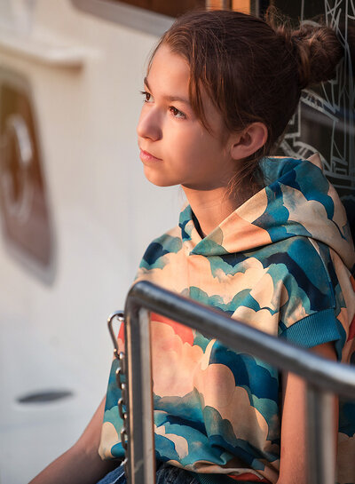 See You at Six cool clouds  - french terry