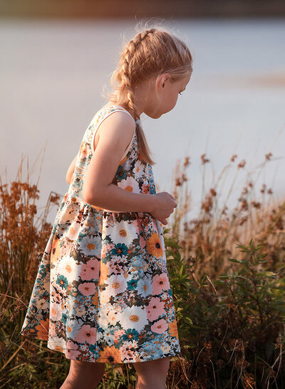 See You at Six flower painting - french terry