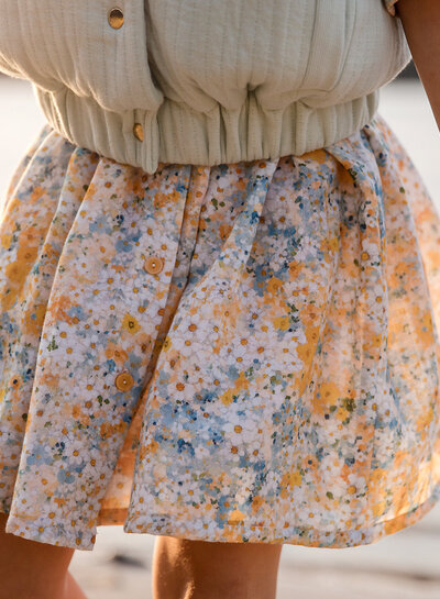 See You at Six lots of flowers - double gauze