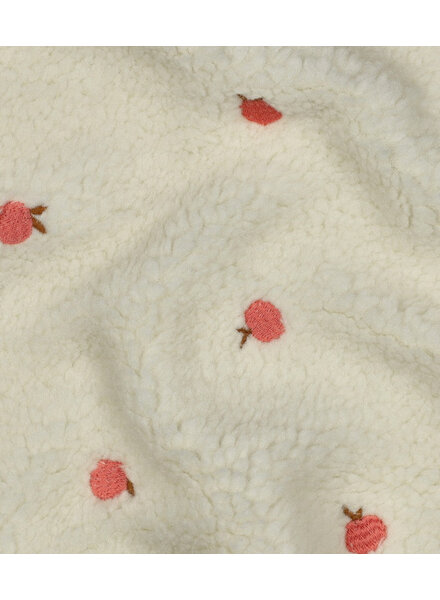 Madeline peaches embroidery - teddy sherpa