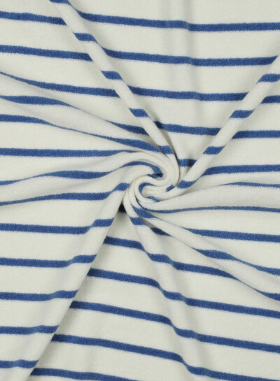 ecru with denim blue stripes - sponge