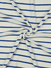 ecru with denim blue stripes - sponge