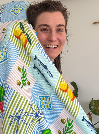 fruit patchwork - tetra / double gauze