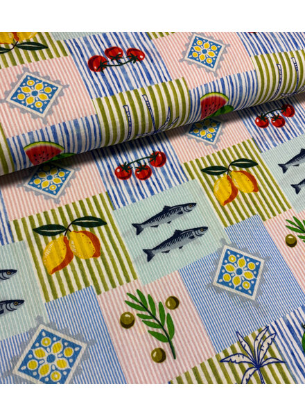 fruit patchwork - tetra / double gauze