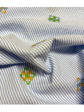 streepjes met geborduurde aztec print - seersucker