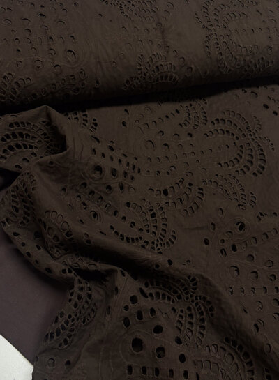 brown palm trees - embroidery cotton