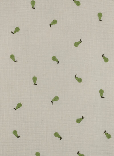 pear embroidery - tetra / double gauze