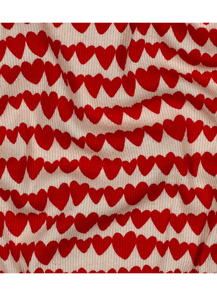 hartjes - GOTS geribbelde tricot