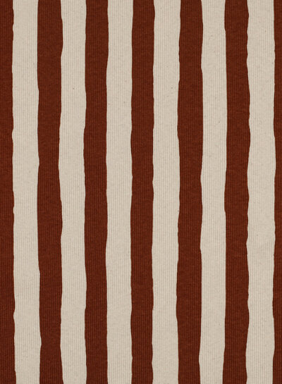 cognac natural stripes - GOTS ribbed jersey