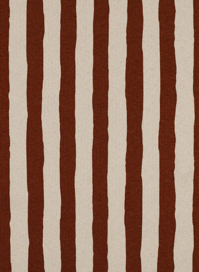 cognac natural stripes - GOTS ribbed jersey
