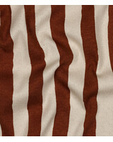 cognac naturel stepen - GOTS geribbelde tricot