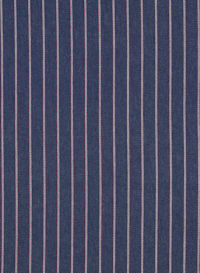 red stripe on blue denim - soft cotton